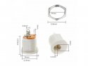 Chassis part 2.1x5.5mm power plug jack plug white